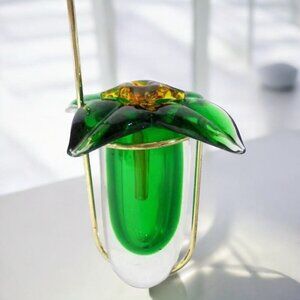 Vintage Murano Sommerso Mandruzzato Art Glass 3 Piece Hanging Bud Vase